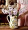 Summer Vintage Lemon Ceramic Vase with Handle, Retro Ice Glazed Crack Farmhouse Pitcher Vase for Home Decor, Living Room, Shelf, Office, Rustic Table Centerpiece 9 Inch